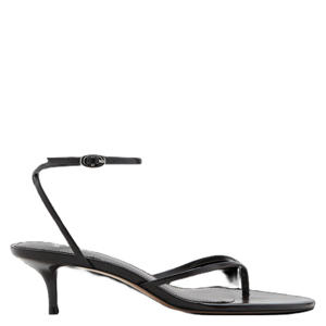 lakleren sandalen donkerbruin