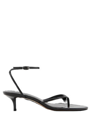 lakleren sandalen donkerbruin