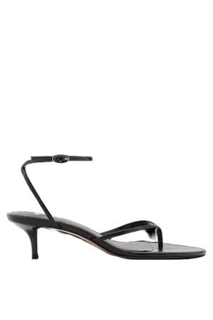 lakleren sandalen donkerbruin