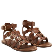 thumbnail: Mango leren sandalen - bruin
