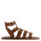 Mango leren sandalen - bruin