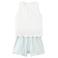 Mango Kids katoenen gestreepte shortama met ruches - wit/groen