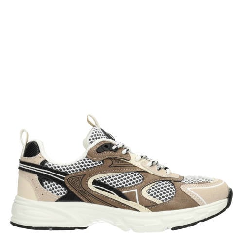 PS Poelman leren sneakers bruin/beige