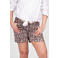 LOVE2WAIT regular waist zwangerschaps casual short met panterprint bruin