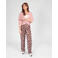 LOVE2WAIT straight high waist zwangerschaps casual broek met panterprint bruin