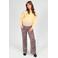 LOVE2WAIT straight regular waist zwangerschaps casual broek met panterprint bruin