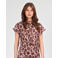 LOVE2WAIT zwangerschaps blousetop met panterprint bruin
