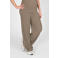 LOVE2WAIT straight high waist zwangerschaps casual broek met textuur taupe