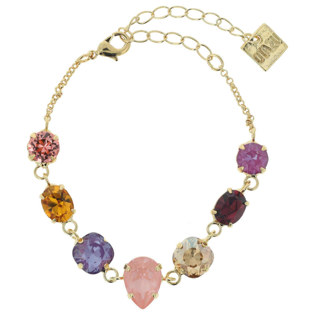 Otazu gold plated armband met Swarovski kristallen CLA125070 Pink