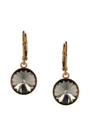 gold plated oorbellen met Swarovski kristallen Blossom