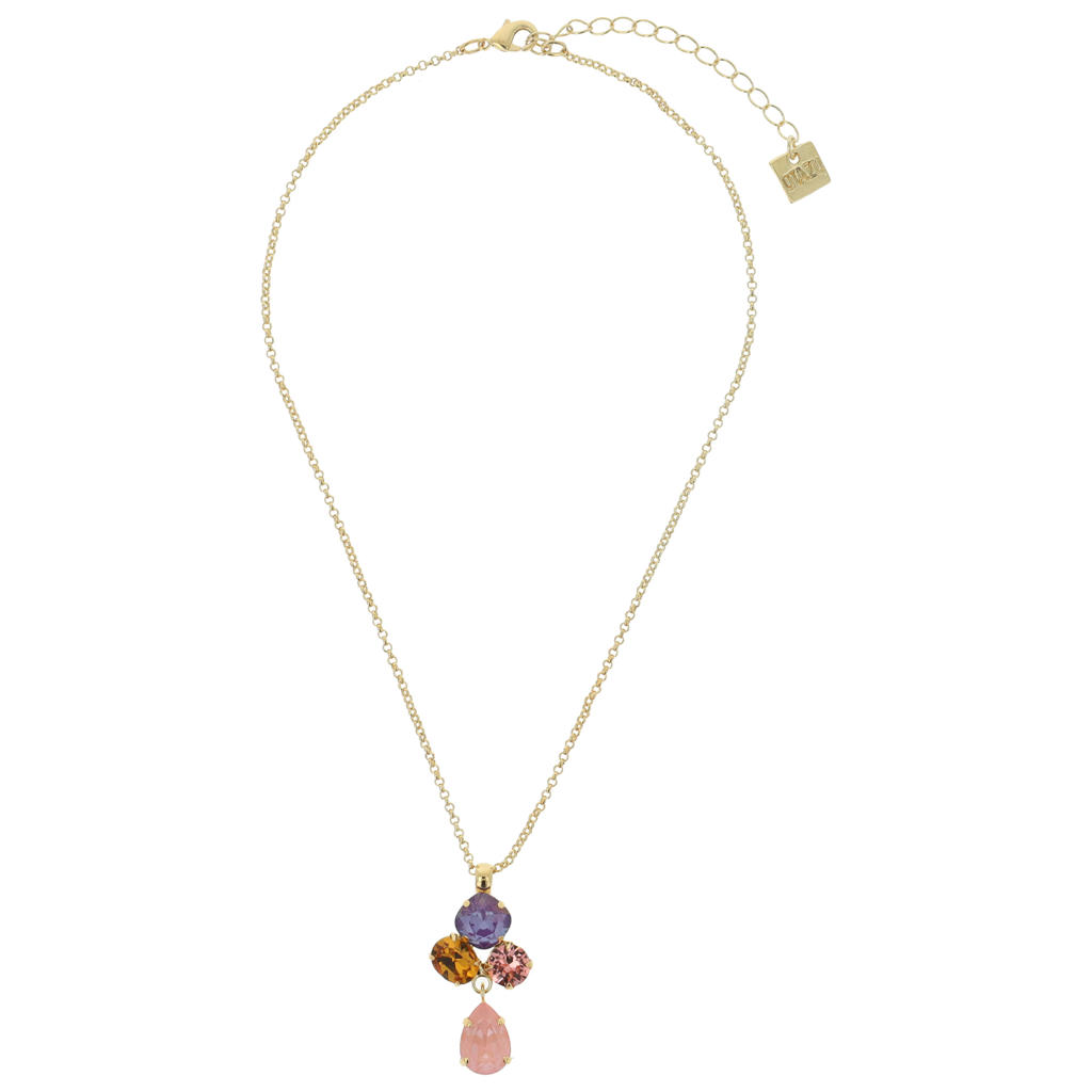 Otazu gold plated ketting met Swarovski kristallen CLA115070 Pink