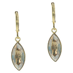 gold plated oorbellen met Swarovski kristallen Blossom
