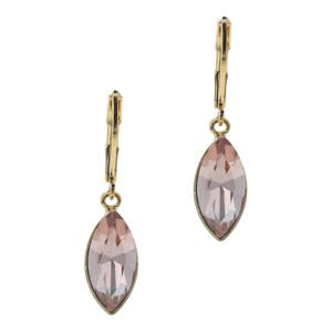 gold plated oorbellen met Swarovski kristallen Blossom
