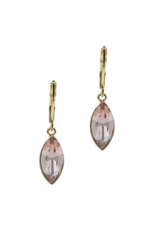gold plated oorbellen met Swarovski kristallen Blossom