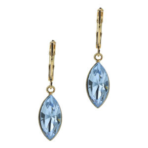 gold plated oorbellen met Swarovski kristallen Blossom
