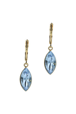 gold plated oorbellen met Swarovski kristallen Blossom
