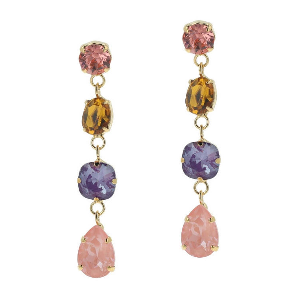 Otazu gold plated oorbellen met Swarovski kristallen CLA135070 Pink