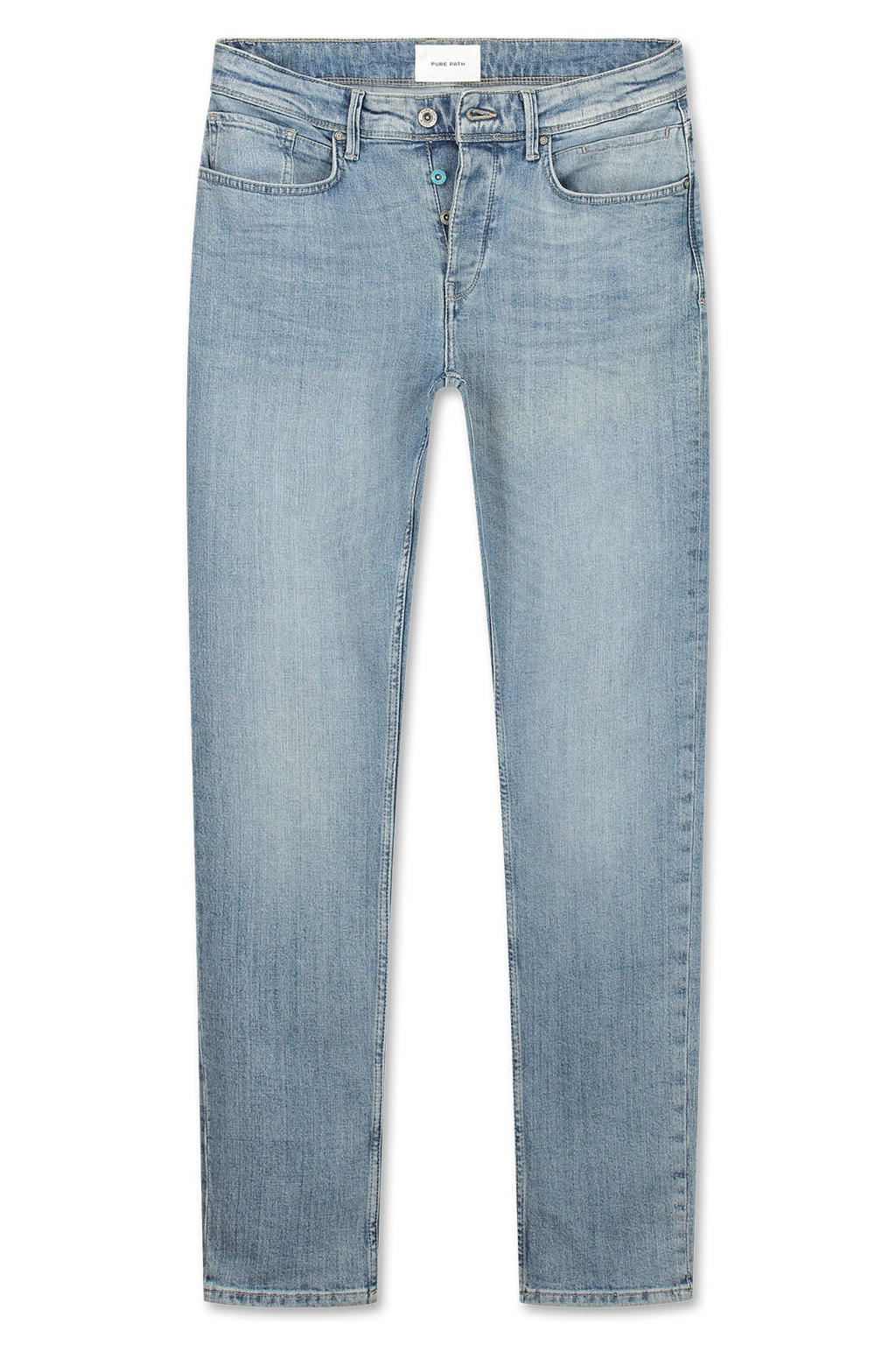 Pure Path Ryan slim fit jeans - lichtblauw