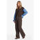 FLURESK wide leg broek met borduursels - bruin