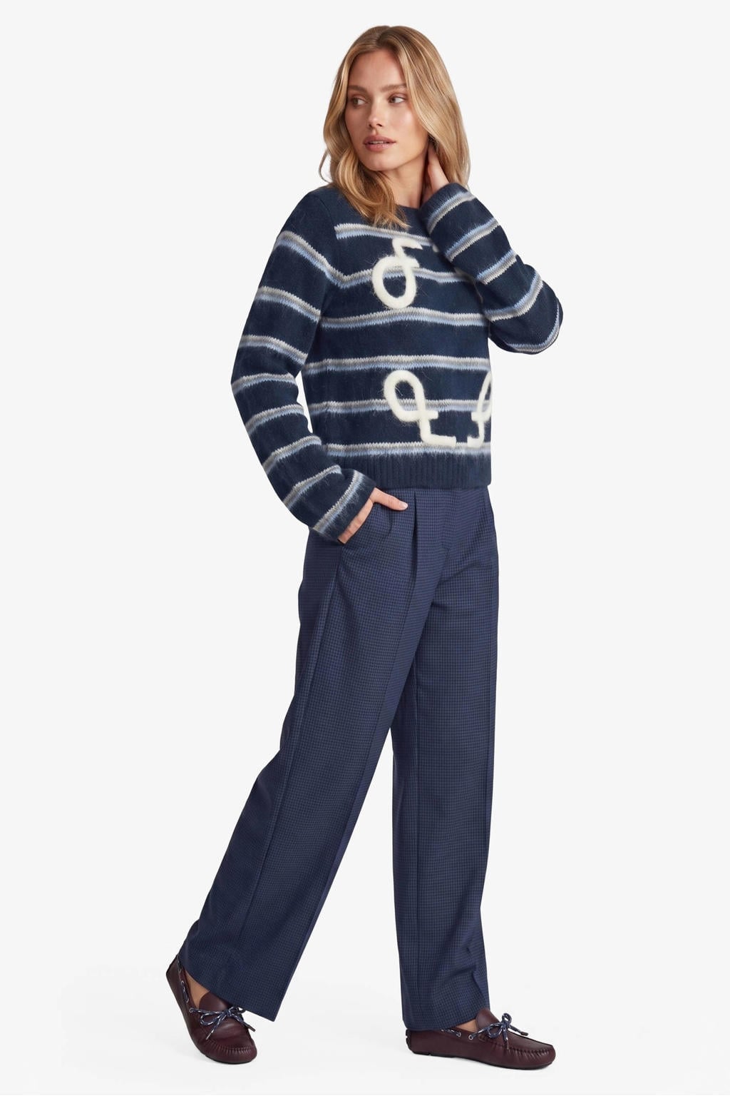 FLURESK wide leg broek - blauw
