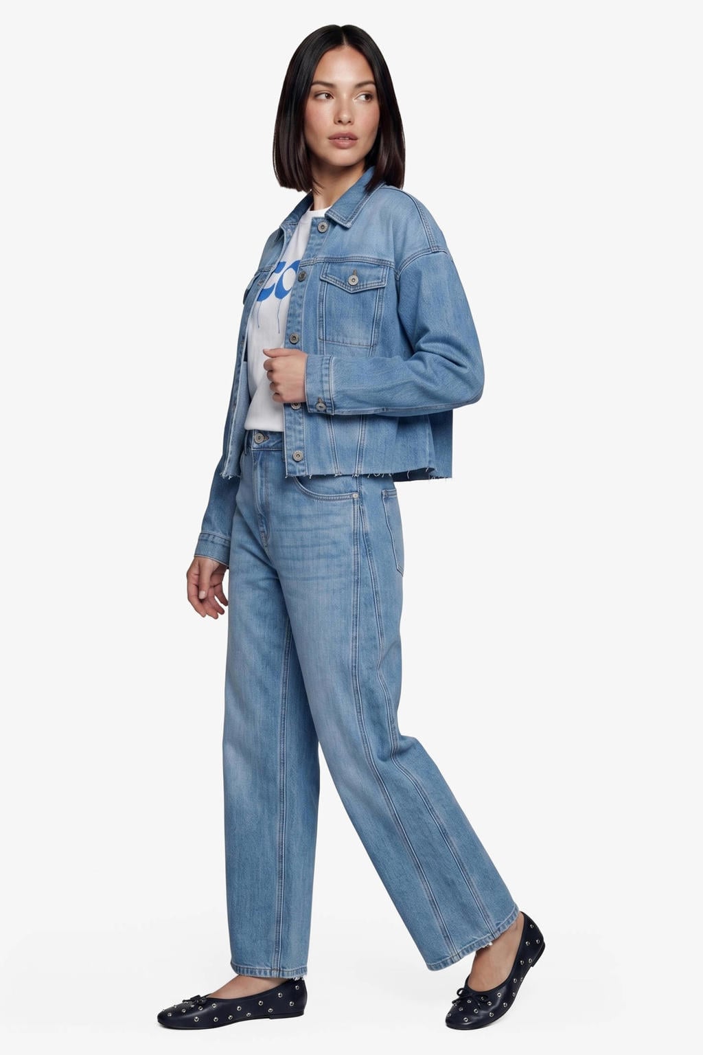 FLURESK barrel jeans - middelblauw