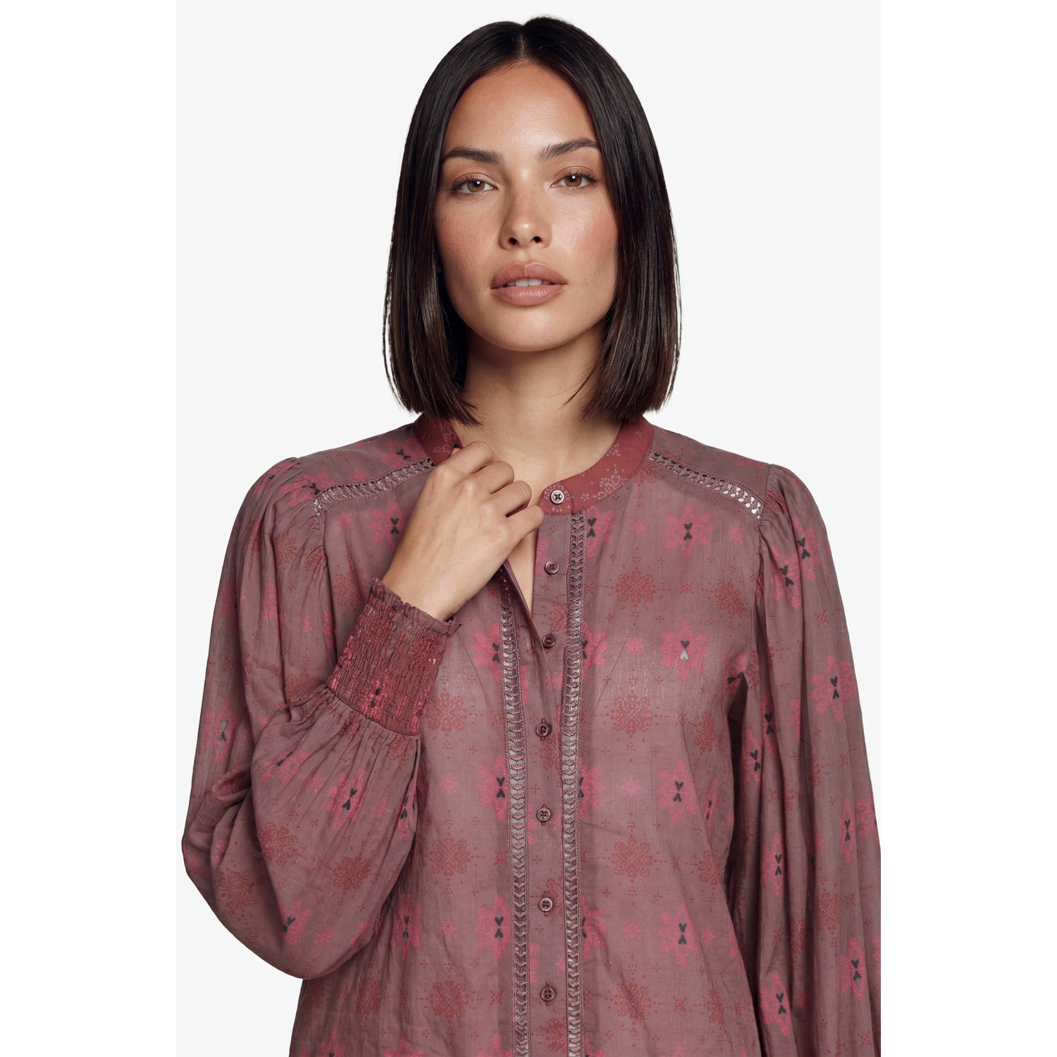 FLURESK blouse met print rood