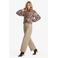 FLURESK blouse met dierenprint - beige