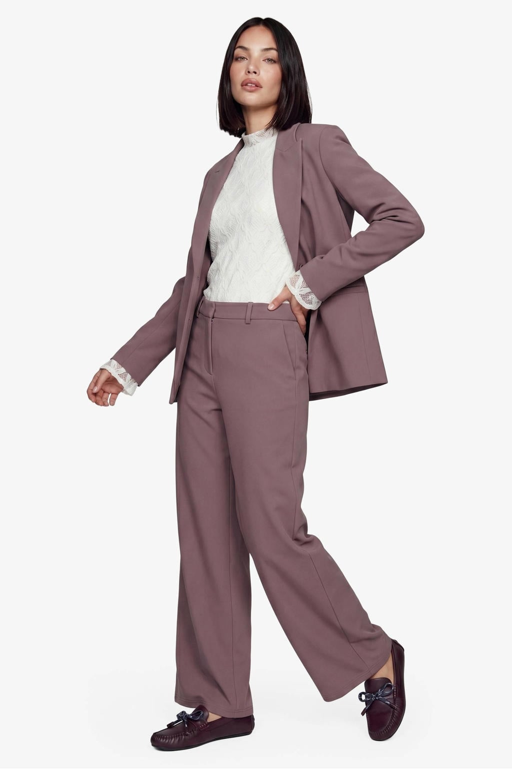 FLURESK wide leg broek - oudroze