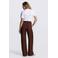 JANSEN Amsterdam wide leg regular waist broek bruin