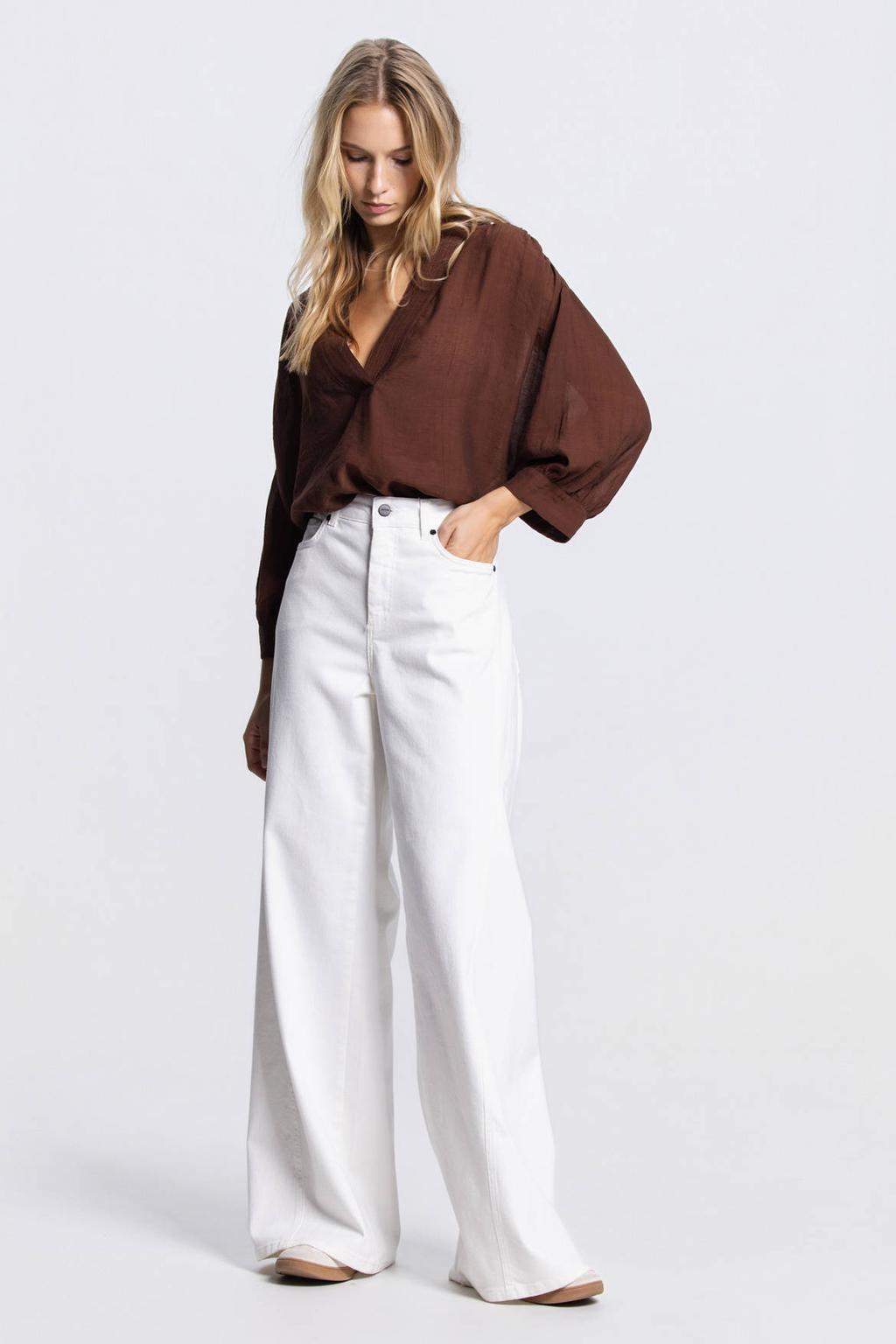 JANSEN Amsterdam blouse bruin