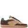 Nubikk suède sneakers - donkerbruin/beige