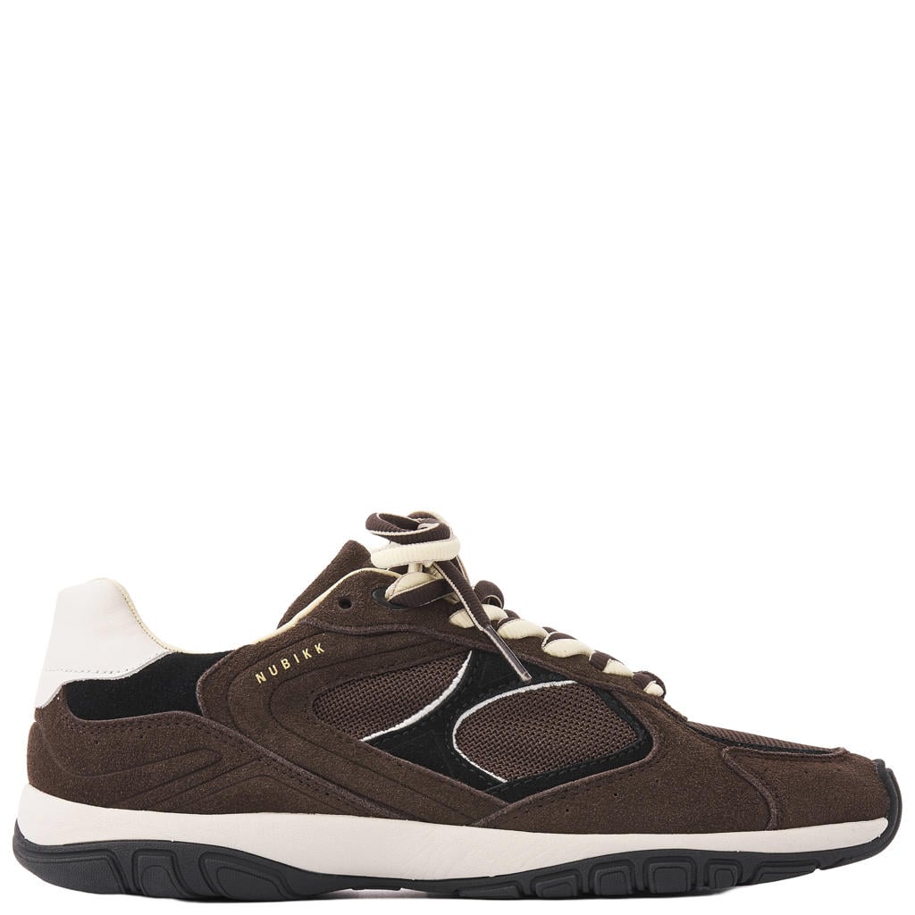 Donkerblauwe dames Nubikk suède sneakers - met veters