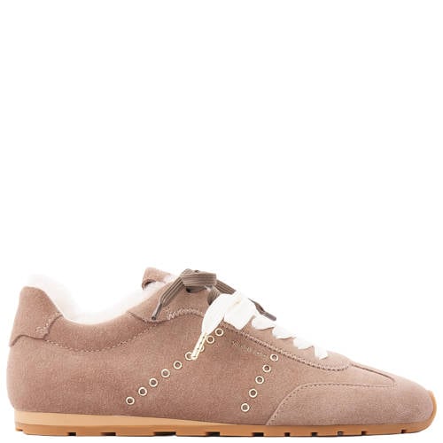 Nubikk Billy Lou Fur II suède sneakers lichtbruin