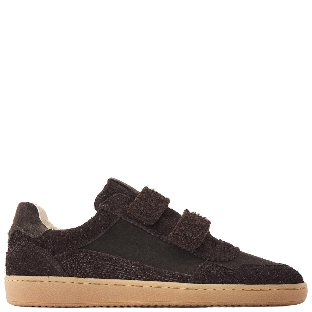 Donkerblauwe dames Nubikk Ray Venti suède sneakers - met klittenband