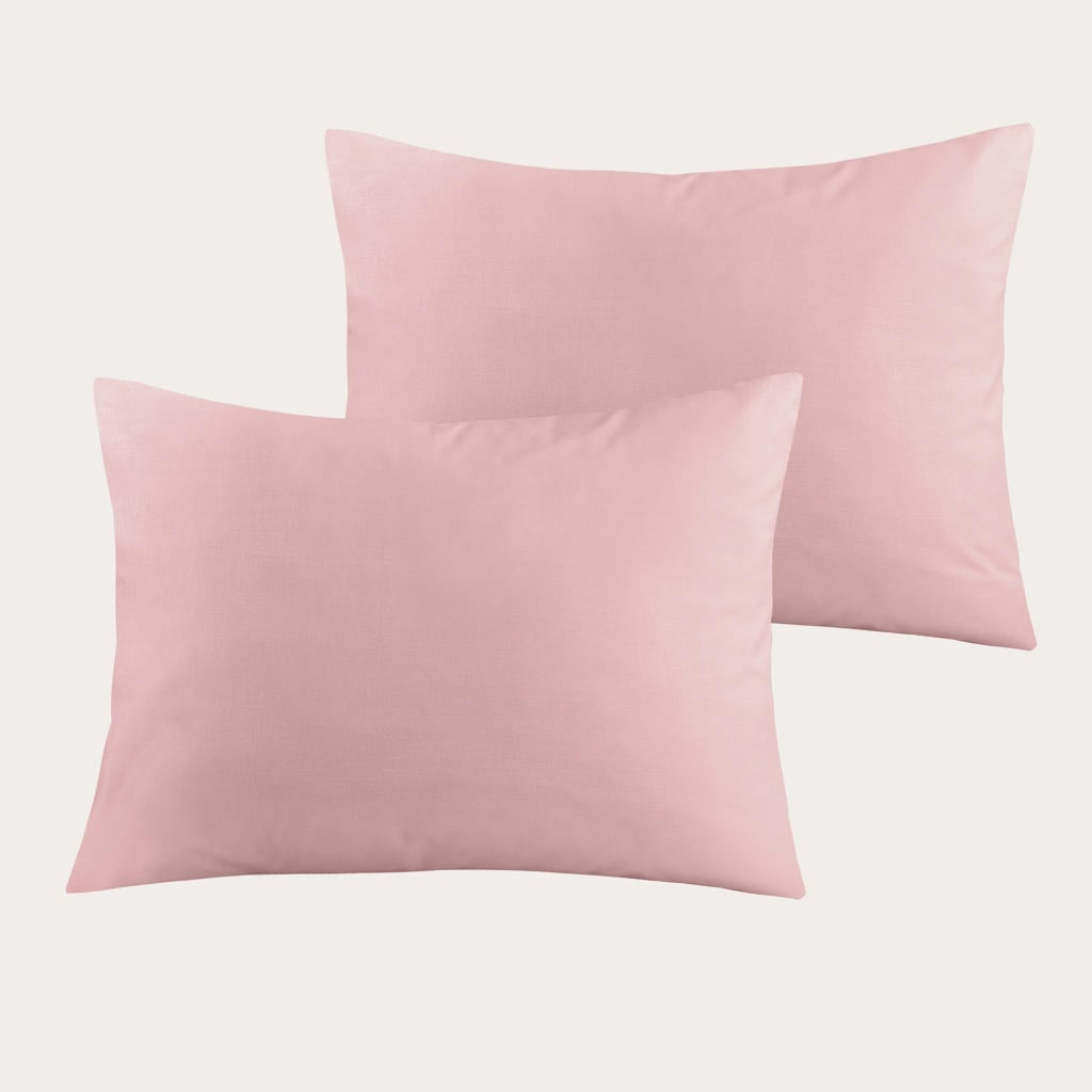 NOUS Living katoenen kussenslopen 50x70 cm - lichtroze (set van 2)