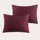 NOUS Living katoenen kussenslopen 50x70 cm - donkerrood (set van 2)