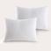 NOUS Living katoenen molton kussenslopen 50x70 cm - wit (set van 2)