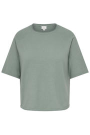 thumbnail: Lichtgroene dames ONLY CARMAKOMA trui gebreid van polyester met effen, lange mouwen en ronde hals