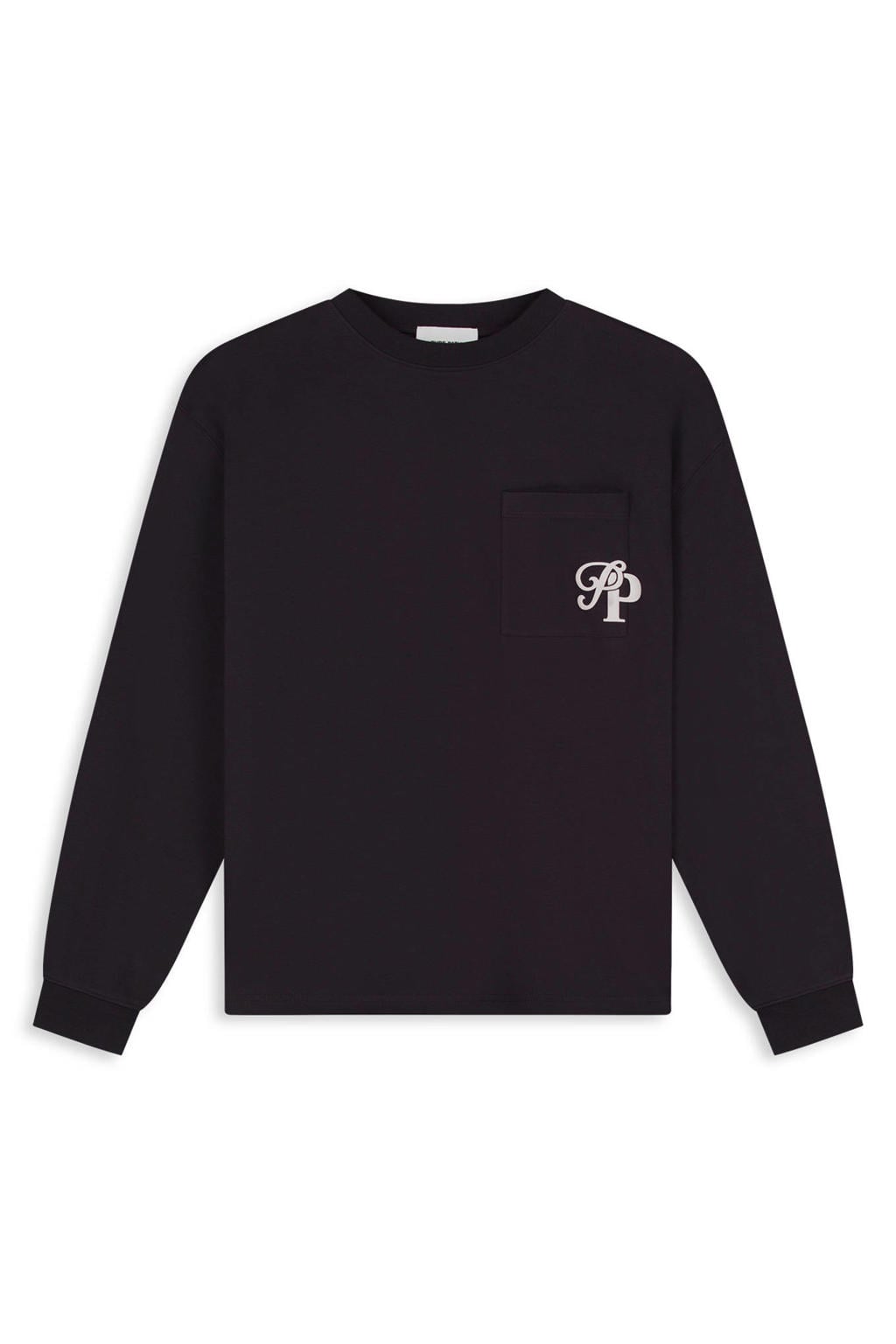 Pure Path boxy longsleeve - donkerbruin