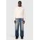 Pure Path regular fit hoodie met backprint - ecru