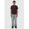 Pure Path regular fit T-shirt met backprint - donkerbruin