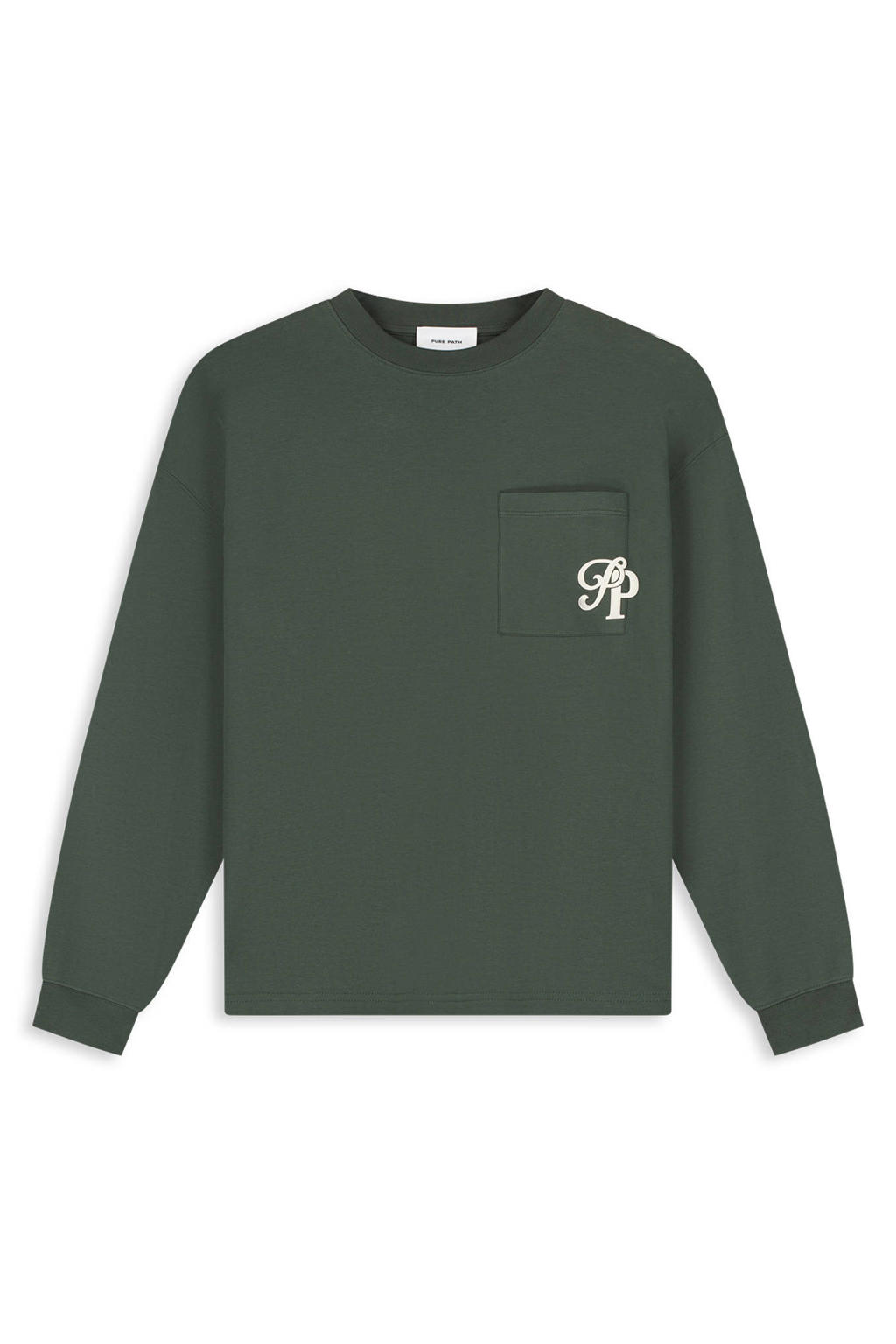 Pure Path boxy longsleeve - dark army