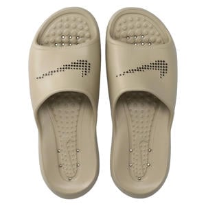 Victori One Shower badslippers met logo kaki/zwart