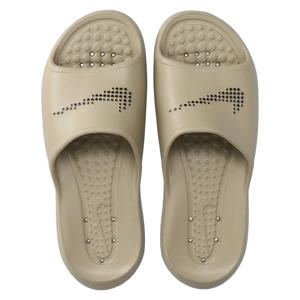 Victori One Shower badslippers met logo kaki/zwart