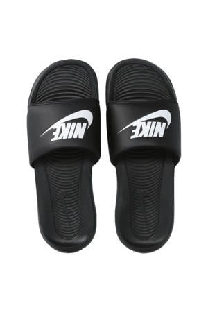 Victori One badslippers met logo zwart/wit