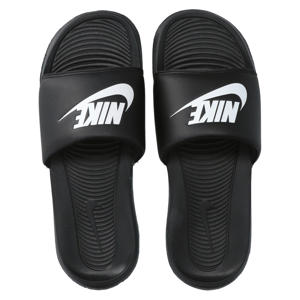 Victori One badslippers met logo zwart/wit