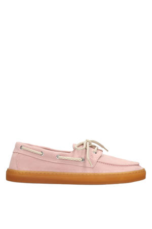Ilse suède bootschoenen lichtroze