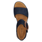 thumbnail: Gabor Best Fitting suède sandalen met sleehak donkerblauw
