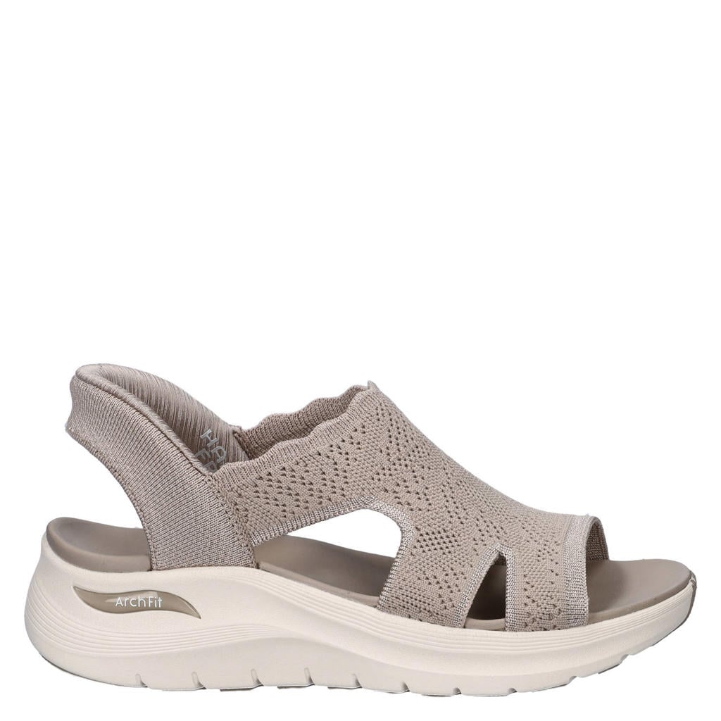 Skechers Hands Free Slip-In Arch Fit 2.0 sandalen taupe