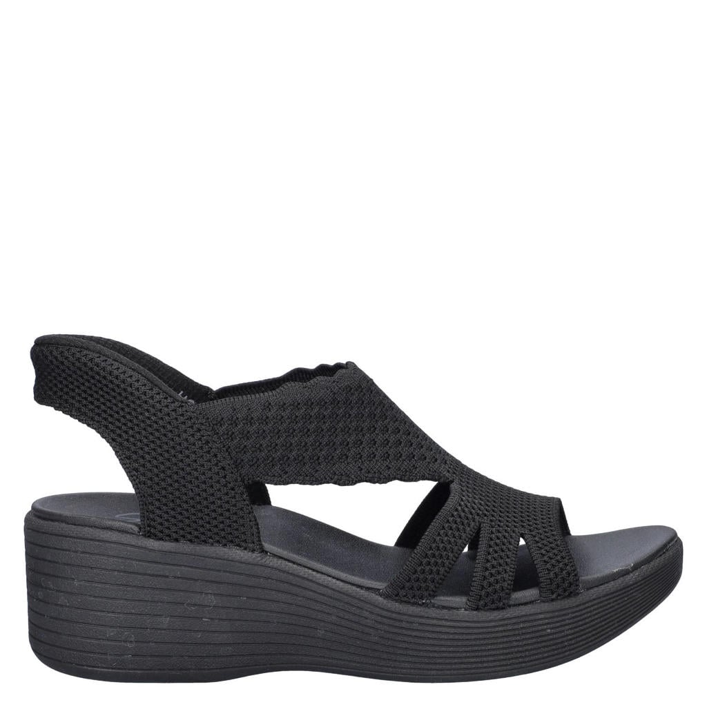Skechers Parallel Lite Summer Invite sandalen met sleehak zwart